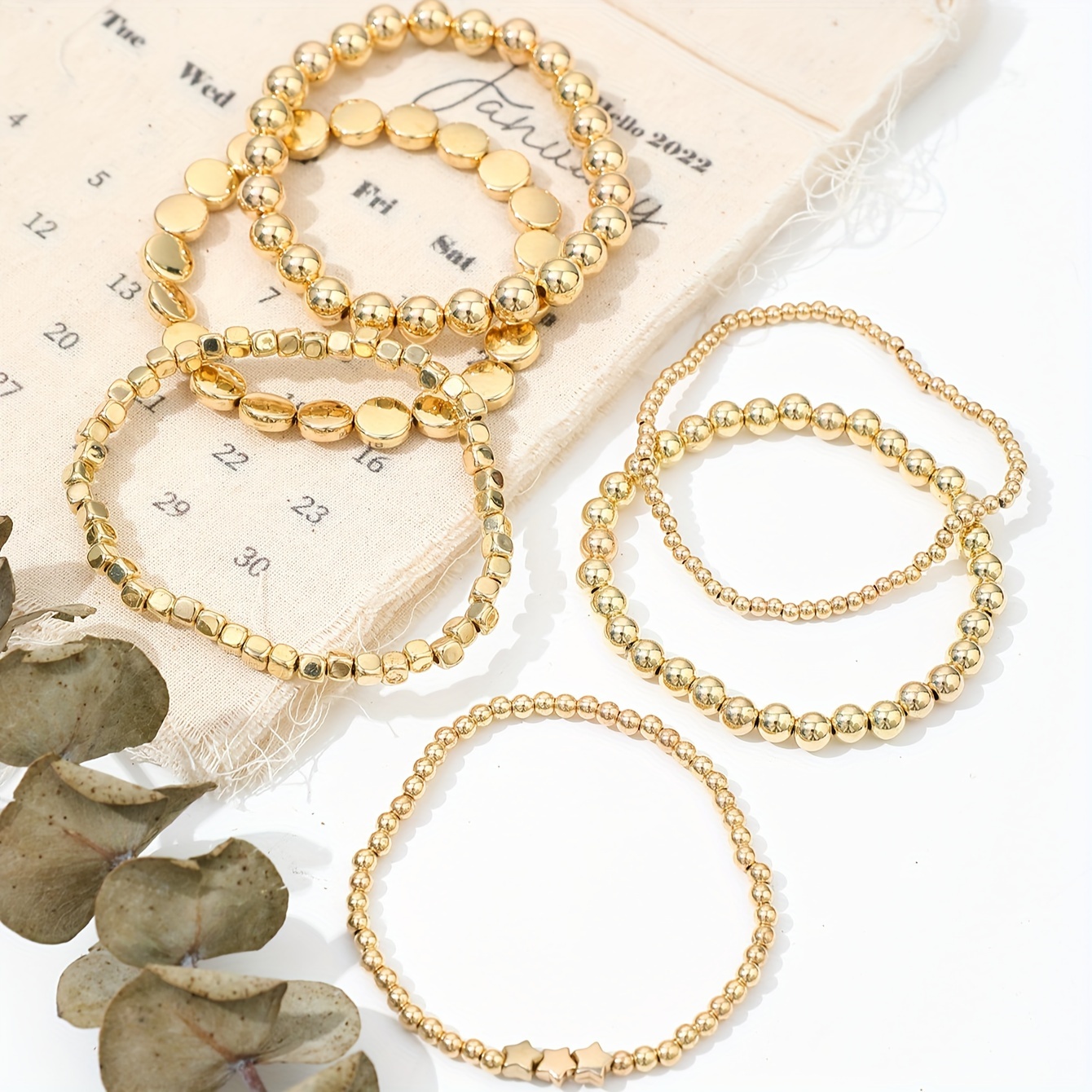 CCB Plastic Beaded Bracelet Set with Starlight Surface Bead Combination Kit